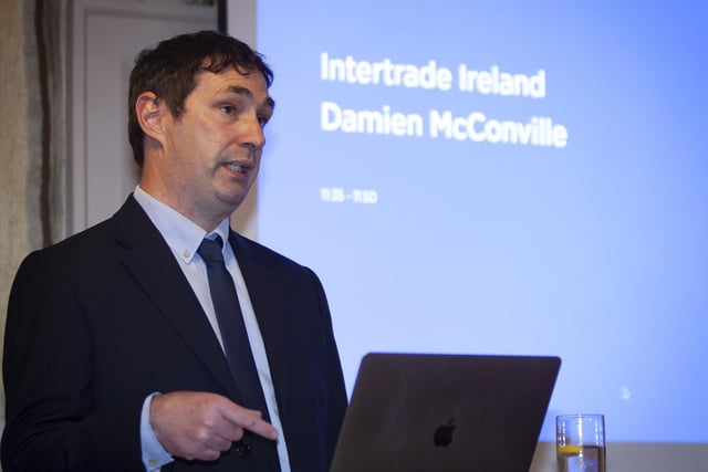 Damien McConville, Intertrade Ireland addressing the attendance at last week’s GEMX event in An Grianan Hotel.