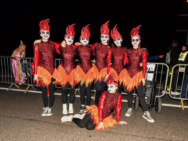 One of the groups who took participated in the Halloween parade. Photo: George Sweeney