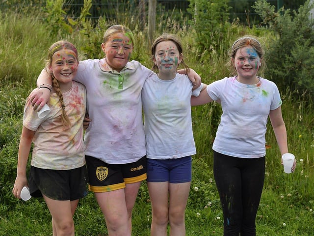 Children’s ‘Colour Dash’ at Na Piarsaigh prior to the club’s Dermot McCrossan Canter the Corrody 5km event, held on Sunday evening last. Photo: George Sweeney