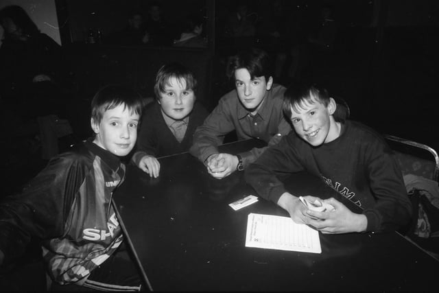 Pupils from St. Patrick's Boys NS, Carndonagh, who took part in the Derry Journal National Schools Quiz. From left, Donal Doherty, Karl O'Doherty, Donnacha Gallagher and Patrick McCallion.