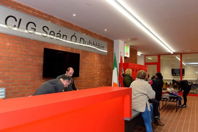 The reception area at Sean Dolans GAC’s new state-of-the-art indoor arena.  Photo: George Sweeney. DER2305GS – 89