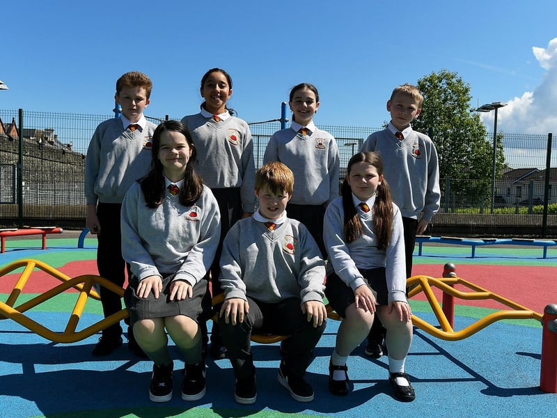 Miss Colhoun’s P7 class at Fountain Primary School.