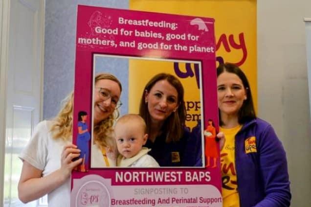 Jessica Clarke, North West BAPS with Meri O'Neill and Deirdre Carr from Tiny Life.