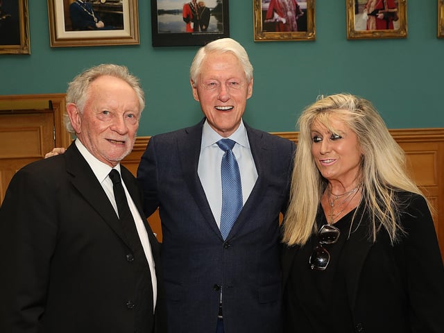 Bill Clinton with Phil Coulter and his wife Geraldine.