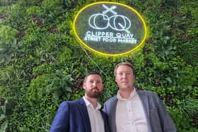 Dean Doherty and Conor Mullan, co-founders of the Clipper Quay Street Food Market in Derry.