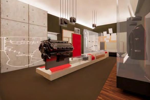 Proposed visual image of gallery 3 zone 2 in the new DNA maritime museum