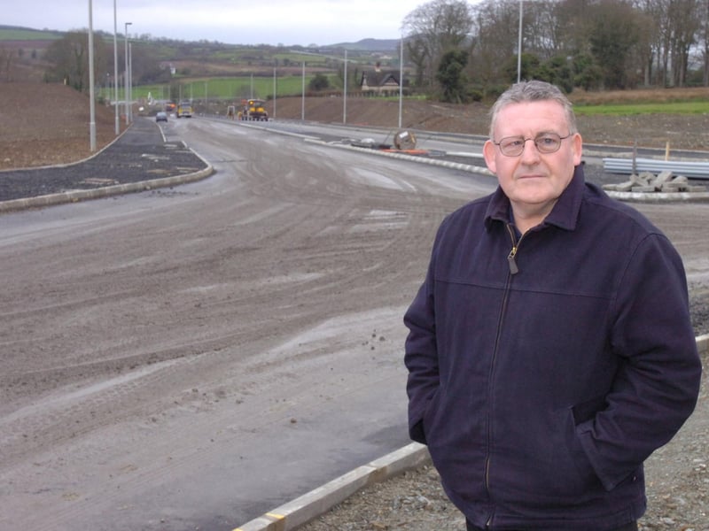 Councillor Tony Hasson pictured on the then newly built Skeoge Link Road in 2007. (1412PG31)