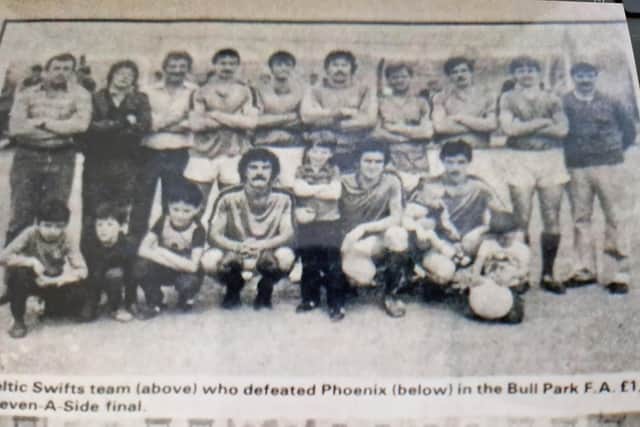 The Celtic Swifts team who won the 1982 Bull Park 7s.