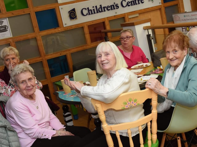 Some of the ladies enjoying the craig at the Lunchtime Music Trail in the Old Library Trust on Wednesday. The event was held as part of Feile Derry's Equinox Festival.