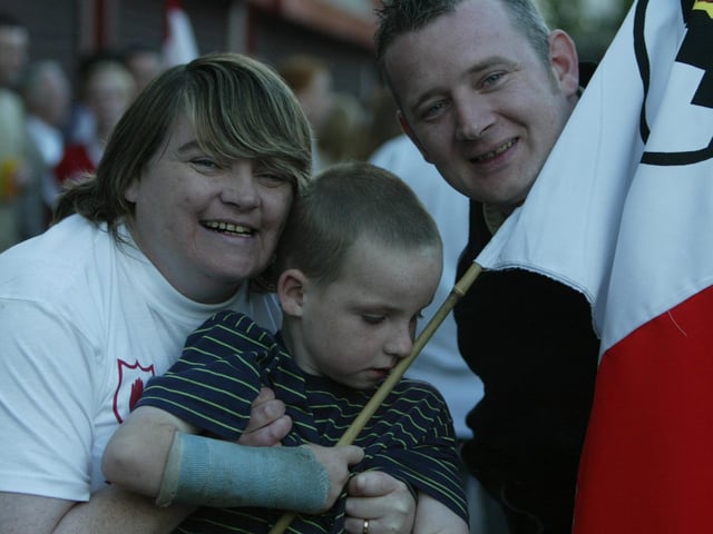 Celebrating Tyrone winning the All-Ireland Senior Football Championship against Armagh in September 2003