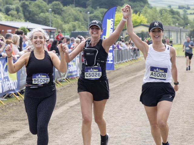 We did it! Three finishers at the Strabane Lifford Half Marathon. (Photo: North West Newspix)