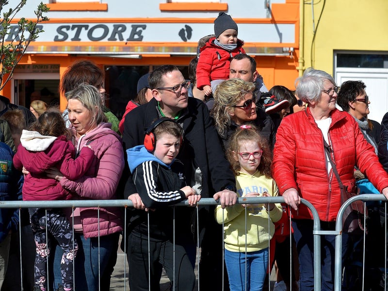 Spectators at the Easter Monday parade in Carndonagh. Photo: George Sweeney.  DER2315GS – 71