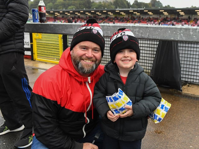 Fans in the Brandywell for Derry City’s game against Shelbourne. Photograph: George Sweeney