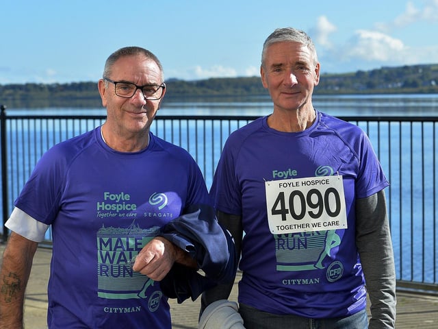 Regular participants Thomas and Pat Starrs at the annual Foyle Hospice Run/Walk. Photo: George Sweeney