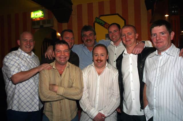 Paul Harkin with a few of his mates at his40 Birthday Party:Derry parties from November 2003