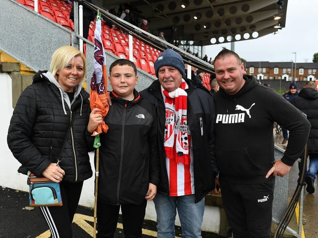 Fans in the Brandywell for Derry City’s game against Shelbourne. Photograph: George Sweeney