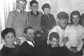 Kathleen Thompson with her family.