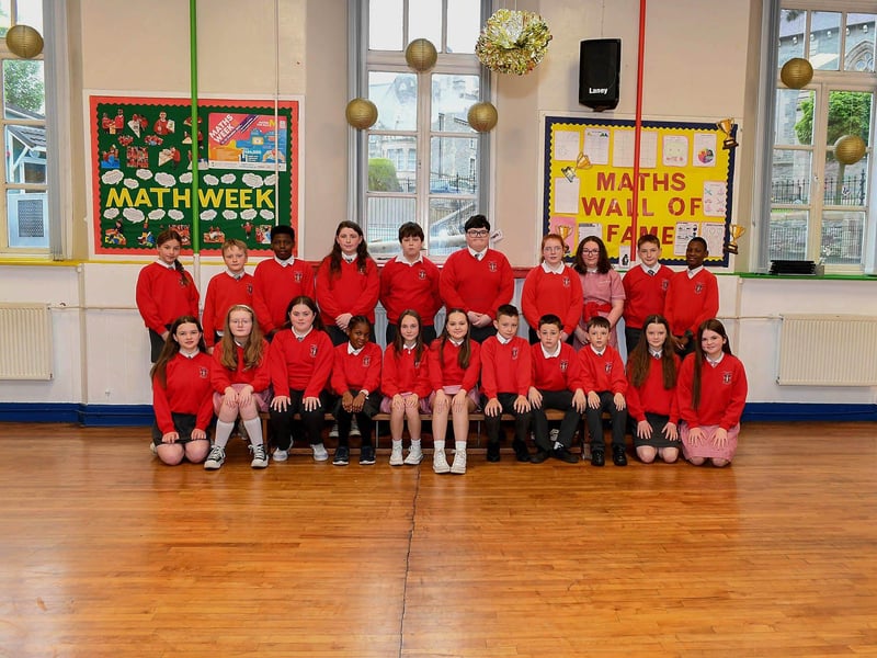 Mr. Gilmore's P7 class at St Eugene's Primary School.
