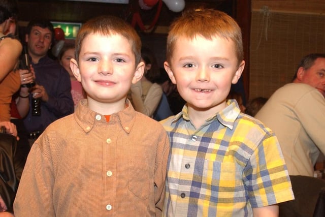 Billy Coyle Jr with his friend Cahir Campbell at his mum's birthday.                                 
