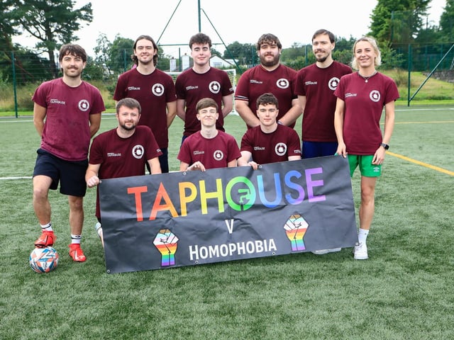 The Taphouse team at the Foyle Pride Football v Homophobia held in the Waterside Shared Village. (Photo - Tom Heaney, nwpresspics)