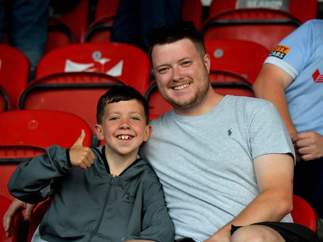 Derry City fans at the game against Sligo Rovers on Friday evening. Photo: George Sweeney. DER2327GS – 045