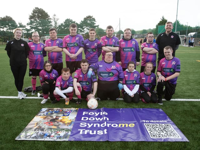 The Tuned-In team (Springtown), beaten finalists in Friday's Foyle Down Syndrome Trust's Peace Games at the Waterside Shared Village pitches.