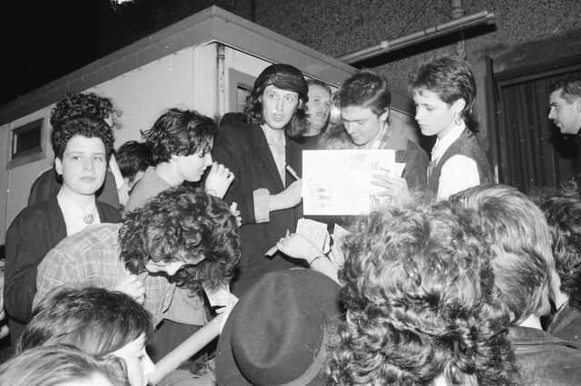 Mike Scott of The Waterboys with fans at the Rialto.