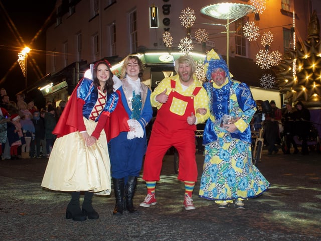 Panto characters help get people in the festive spirit.
