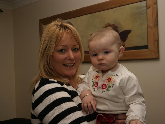 Nicole pictured with her granny Teresa Sweeney on the occasion of her 1st birthday. 0011/JML