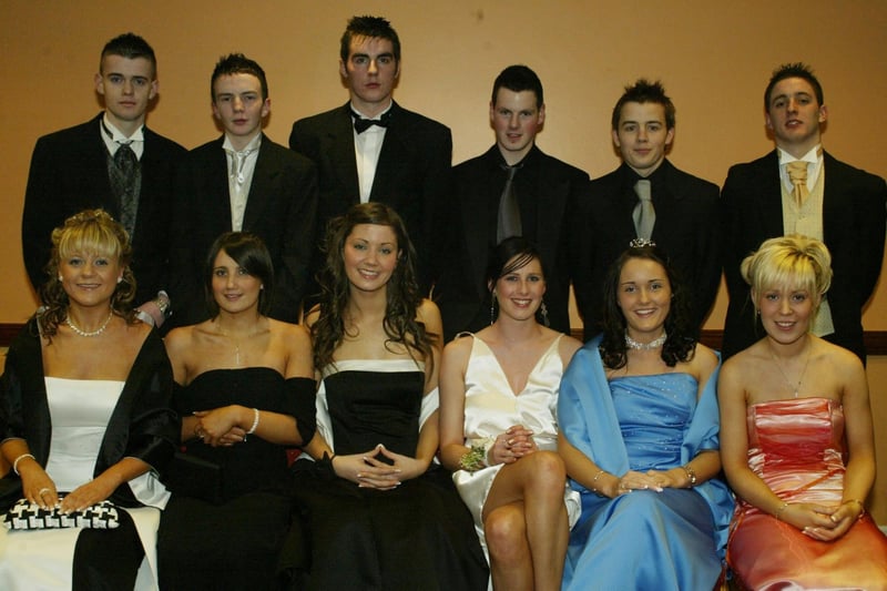 School mates and partners who attended Thornhill College formal in the White Horse Hotel.  (0203JB47)