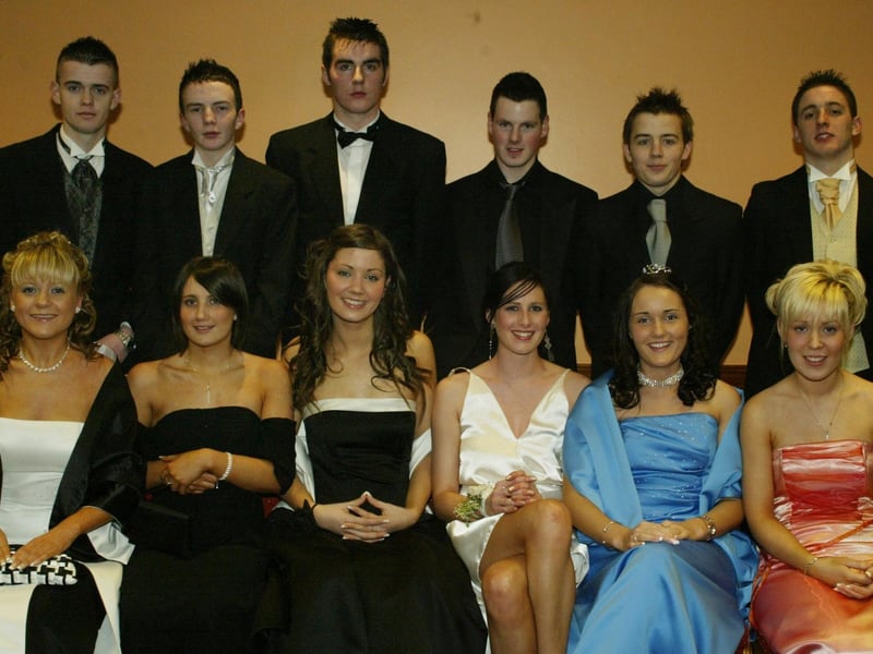 School mates and partners who attended Thornhill College formal in the White Horse Hotel.  (0203JB47)
