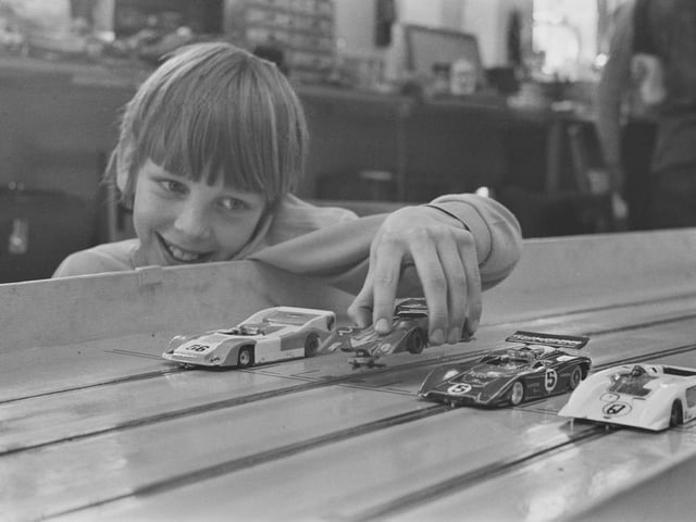 Scalextric have also been an enduring hit down the years. (Photo by Daily Express/Hulton Archive/Getty Images)