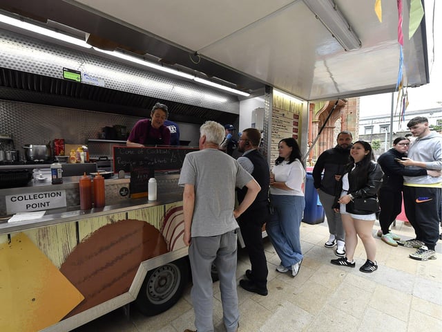 People at the LegenDerry Street Food Festival held at Guildhall Street and Harbour Square over the weekend.Photo: George Sweeney