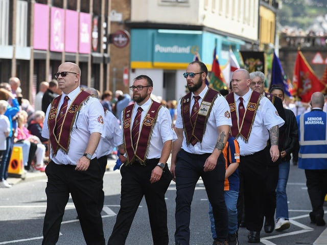 ABOD marching during the Relief of Derry. Photo: George Sweeney.