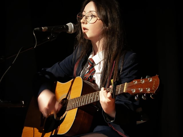 One of the students who performed at Thursday's Oakgrove Integrated College's Annual Senior Prizegiving.