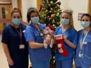 Baby Aoife McSorley born at 1.17am in Altnagelvin Hospital on Christmas Day weighing 9lb 2oz.