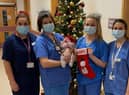 Baby Aoife McSorley born at 1.17am in Altnagelvin Hospital on Christmas Day weighing 9lb 2oz.