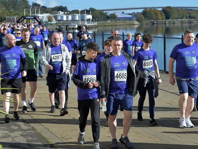 Participants at the annual Foyle Hospice Run/Walk. Photo: George Sweeney