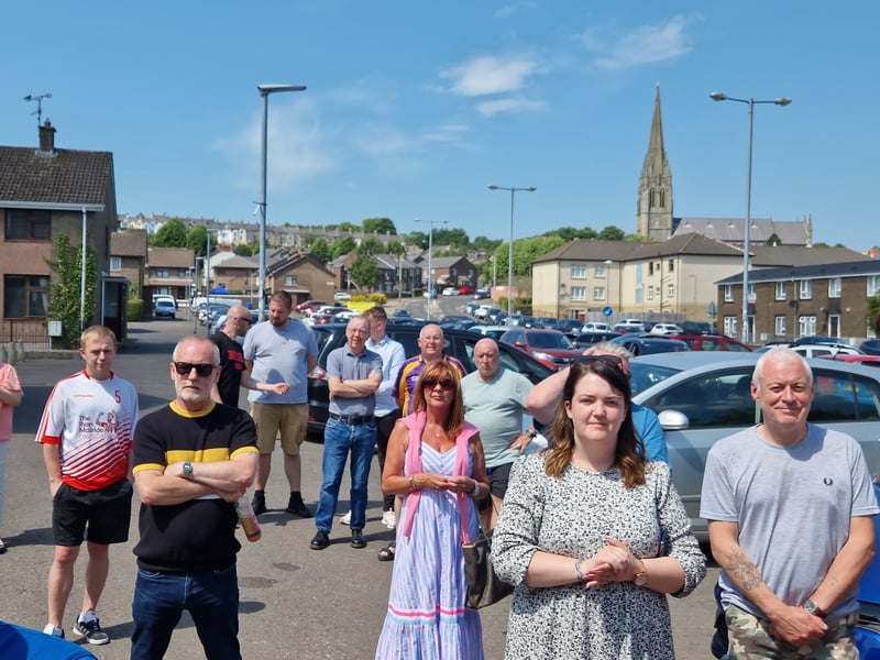 Some of the attendance at the unveiling of the new mural.