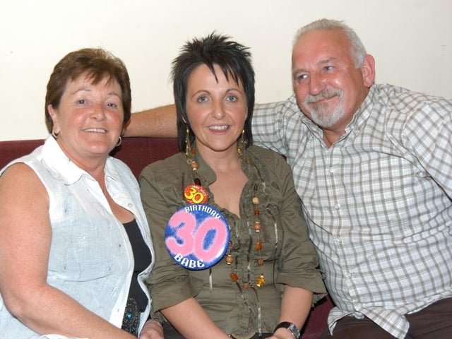 Toni celebrating her 30th birthday party.