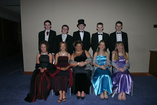 Seated: Michelle Harkin, Stephanie Killen, Fiona McLaughlin, Nicola Carlin and Martina Bradley. Standing: Paul McFadden, Tony Ward, Ciaran Ward, Sean Cullen and Liam Gallagher. (0403T15)