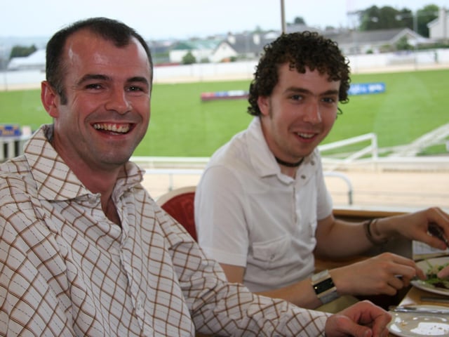 Derry and Donegal people enjoying a night at Lifford races in June 2005.