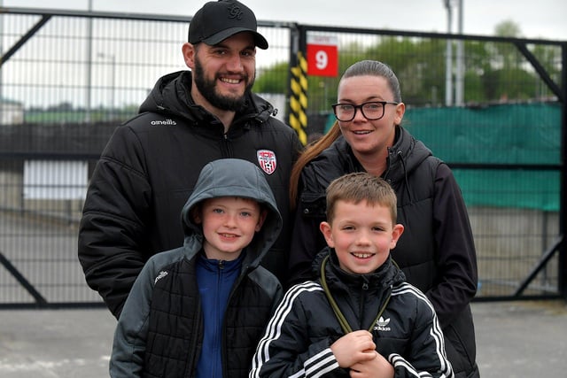 Fans arrive at the Brandywell for the Derry City versus Shamrock Rovers game on Monday evening.  Photo: George Sweeney.  DER2318GS – 21