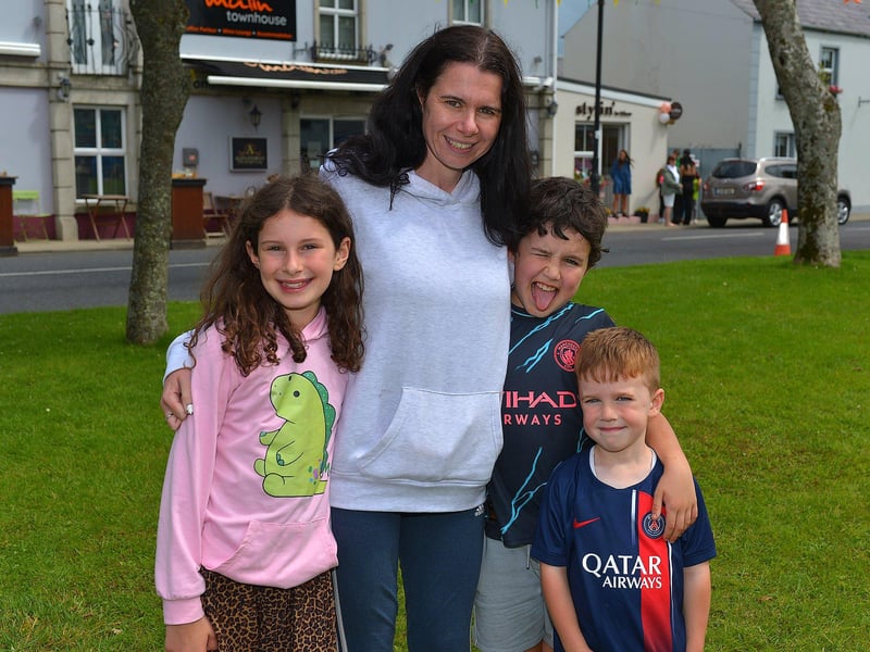 Abigail, Celine, Max and Sebastian pictured at the Festival on the Green in Malin Town on Sunday afternoon last. Photo: George Sweeney. DER2331GS - 39
