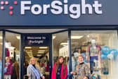 Amy Doherty, Miss Derry ; Niamh Livingston, ForSight Shop Manager; Danielle McDonagh, ForSight Area Manager officially opening the new Derry store.