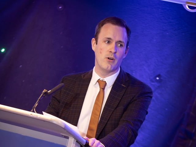 Owen McColgan, Chief Executive of The Howard Academy, keynote speaker at Monday's Annual Derry Credit Union's Young People's Awards. (Photos: Jim McCafferty Photography)