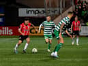 Derry City new signing Adam O’Reilly in action against Shamrock Rovers in the Presidents Cup final at Brandywell.