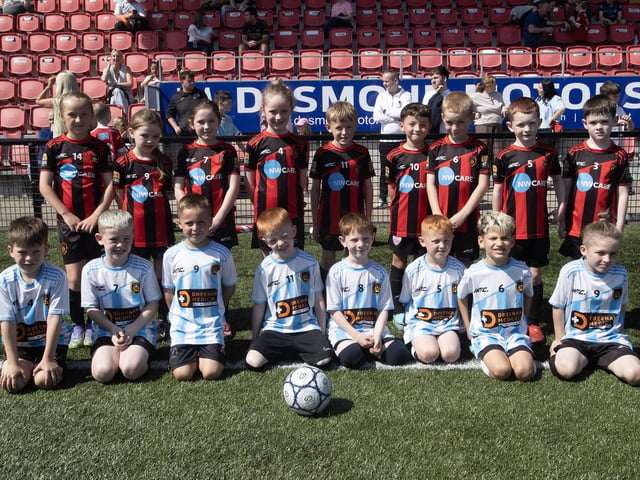 Phoenix Athletic FC U7s who played in Feile 2025's Annual Ryan McBride Cup at the Brandywell. (Photos: Jim McCafferty Photography)