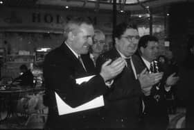 Bertie Ahern with John Hume in Derry in 1998