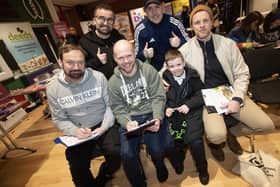 A selection of gents from the Men's Support Group at Claude's Cafe, pictured at Tuesday's health event.